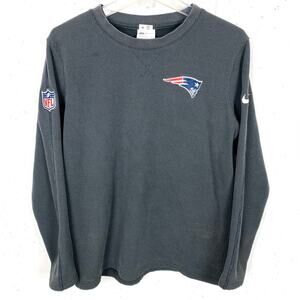 Patriots NFL Nike On Field Apparel Grey Thermal Top Medium Coach Jamael Lett